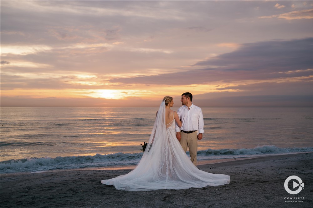 Sarasota beach wedding at Longboat Key Club Resort.