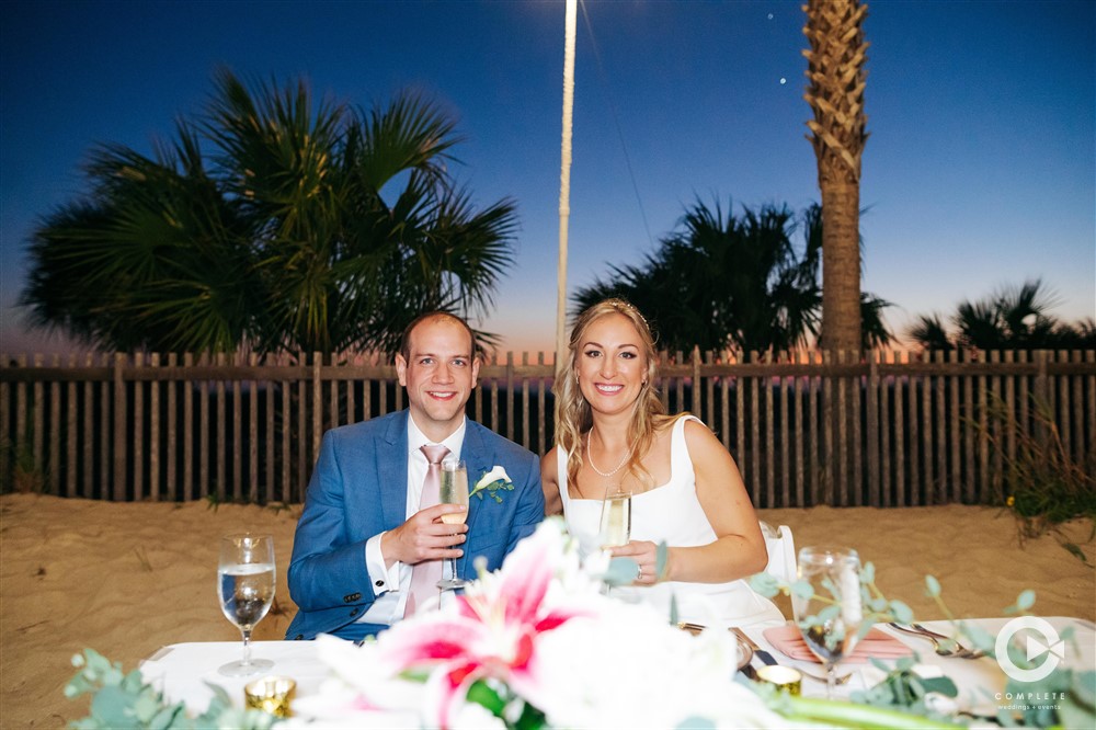 Zota Beach Resort wedding reception details.